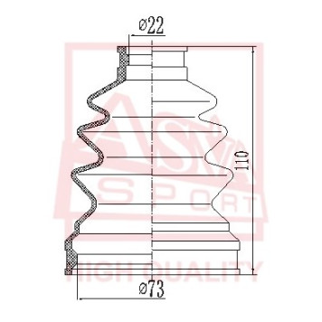 Пыльник шрус IB 12 <b>ASVA ASBTSZ33</b>