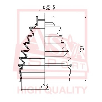 Пыльник шрус O/B [12] <b>ASVA ASBTTD2</b>