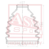 Пыльник шрус O/B (25x82x103) комплект [12] <b>ASVA ASBTZZE15</b>