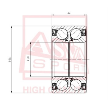 Подшипник ступичный <b>ASVA DAC28580044</b>