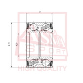 Подшипник ступичный передний C ABS 12 <b>ASVA DAC39720037</b>