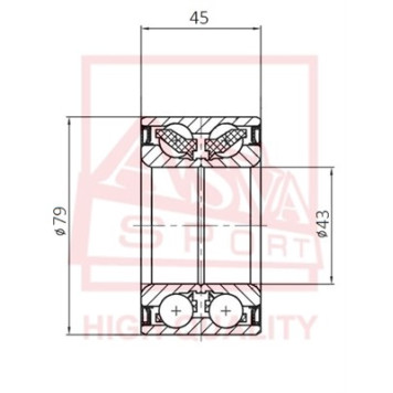 Подшипник ступичный <b>ASVA DAC43790045</b>