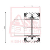 Подшипник ступичный задний (49X84X50) <b>ASVA DAC49840050</b>