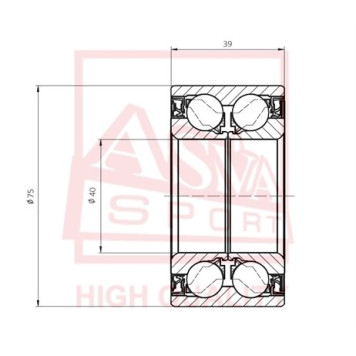 Подшипник ступичный <b>ASVA DACM40750039</b>