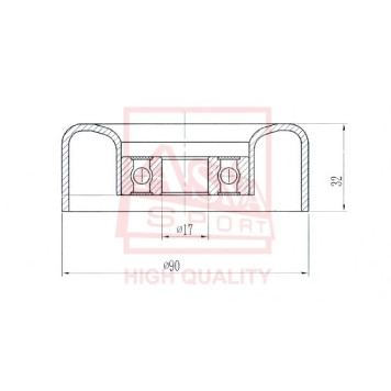 Ролик обводной <b>ASVA FDBP004</b>