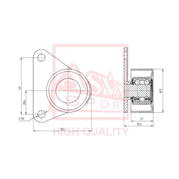 Ролик натяжной <b>ASVA FDBP016</b>