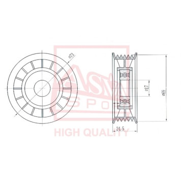 Ролик натяжной <b>ASVA FDBP017</b>