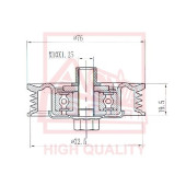 Ролик натяжной ремня кондиционера <b>ASVA HNBP004</b>
