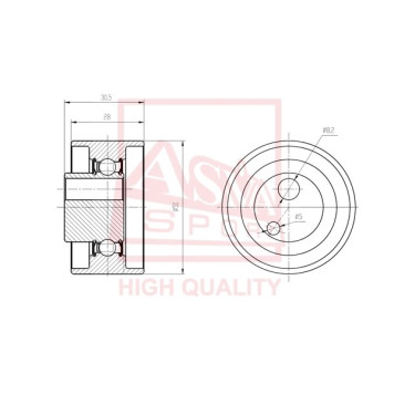 Ролик натяжной <b>ASVA SZBP006</b>