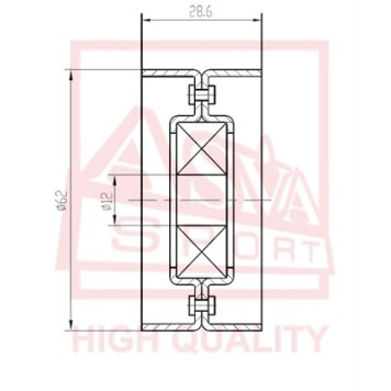 Ролик натяжной <b>ASVA TYBP021</b>