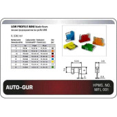 Предохранитель MINI (MICRO) 15A синий <b>AUTO-GUR AGFL15A</b>