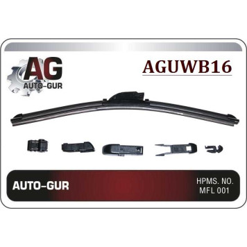 Щетка стеклоочистителя бескаркасная 16' 400 MM LEDOкартон упаковка <b>AUTO-GUR AGUWB16</b>