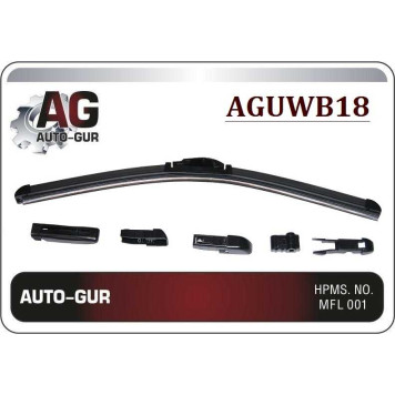 Щетка стеклоочистителя бескаркасная 18' 450 MM LEDO картон упаковка <b>AUTO-GUR AGUWB18</b>