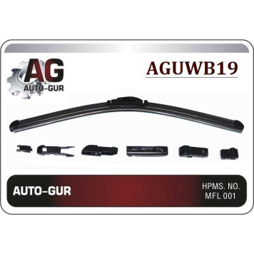Щетка стеклоочистителя бескаркасная 19' 480 MM LEDO картон упаковка <b>AUTO-GUR AGUWB19</b>