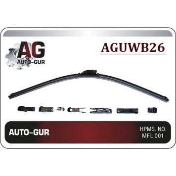 Щетка стеклоочистителя бескаркасная 26' 650 MM LEDO картон упаковка <b>AUTO-GUR AGUWB26</b>