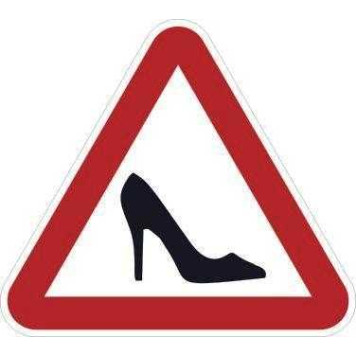 Наклейка знак дама за рулем туфелька 16*16 <b>AUTO-GUR AGZNAK15</b>