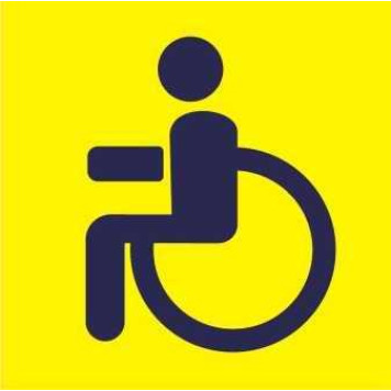 Наклейка знак инвалид 16*16 (качественная пленка и печать) <b>AUTO-GUR AGZNAK19</b>