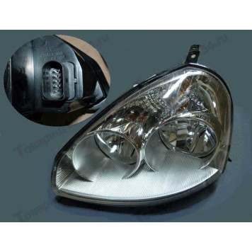 Фара ВАЗ 2170 Приора BOSCH (рестайлинг) с ДХО/Н15 левая пластик <b>Аутомотив Лайтинг ALRU.676512.133</b>