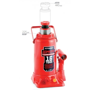 Домкрат гидравлический бутылочный 16 т Autoprofi DG-16-1
