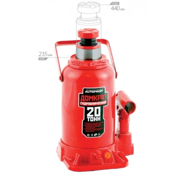 Домкрат гидравлический бутылочный 20 т Autoprofi DG-20-1
