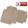 Ковры салона со съемным ковролином до -50°С (4 предмета) бежевые с канавками для вырезов Autoprofi FOCUS2 TER-420 BE