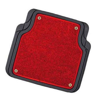 Ковры салона со съемным красным ковролином до -50°С (4 предмета) черные с канавками для вырезов Autoprofi FOCUS2 TER-420 BK/RD-2