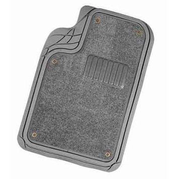 Ковры салона со съемным ковролином до -50°С (4 предмета) серые с канавками для вырезов Autoprofi FOCUS2 TER-420 GY-1