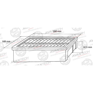 Фильтр воздушный с пропиткой AVANTECH AF0229W