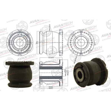 Сайлентблок подвески AVANTECH ASB0321