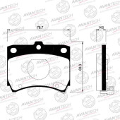 Колодки тормозные дисковые передние AVANTECH AV012