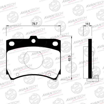 Колодки тормозные дисковые передние AVANTECH AV012