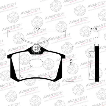 Колодки тормозные дисковые задние AVANTECH AV013