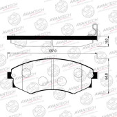 Колодки тормозные дисковые передние AVANTECH AV015