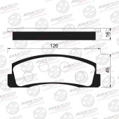 Колодки тормозные дисковые передние AVANTECH AV020