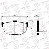 Колодки тормозные дисковые задние AVANTECH AV025