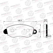 Колодки тормозные дисковые передние AVANTECH AV027