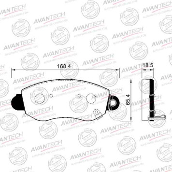 Колодки тормозные дисковые передние AVANTECH AV027