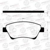 Колодки тормозные дисковые передние AVANTECH AV029