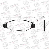 Колодки тормозные дисковые передние AVANTECH AV044