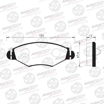 Колодки тормозные дисковые передние AVANTECH AV044