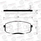 Колодки тормозные дисковые передние AVANTECH AV046