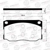 Колодки тормозные дисковые передние AVANTECH AV070