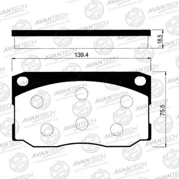 Колодки тормозные дисковые передние AVANTECH AV070
