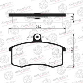 Колодки тормозные дисковые передние AVANTECH AV083