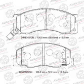 Колодки тормозные дисковые передние AVANTECH AV1001