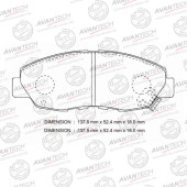 Колодки тормозные дисковые передние AVANTECH AV1002