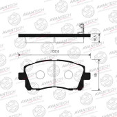 Колодки тормозные дисковые передние AVANTECH AV1005