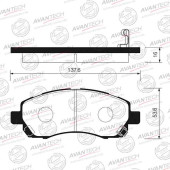Колодки тормозные дисковые передние AVANTECH AV1006