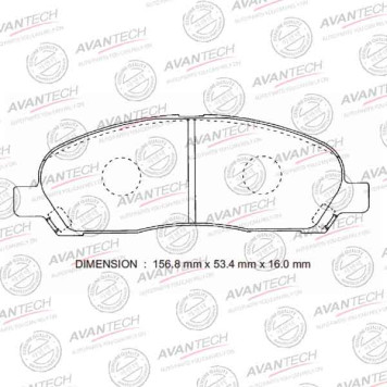 Колодки тормозные дисковые передние AVANTECH AV1017