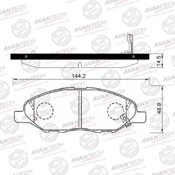 Колодки тормозные дисковые передние AVANTECH AV1048